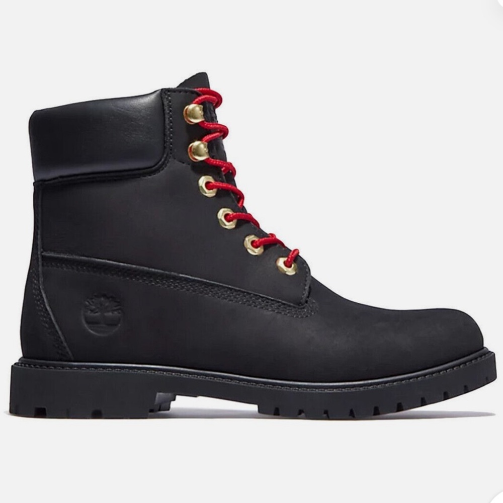 TIMBERLAND WOMEN'S HERITAGE
6 " BLACK PREMIUM WATERPROOF BOOTS